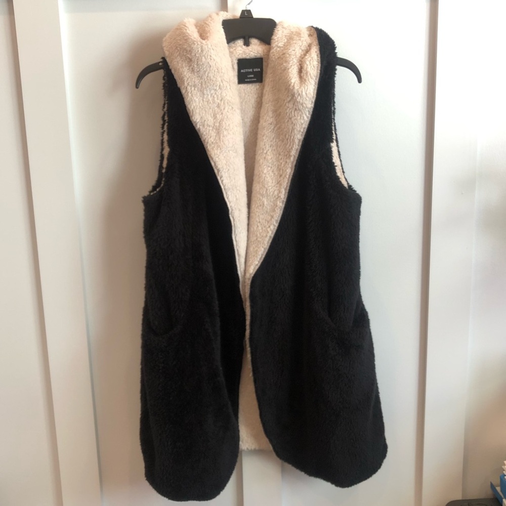 Soft & cozy open front vest